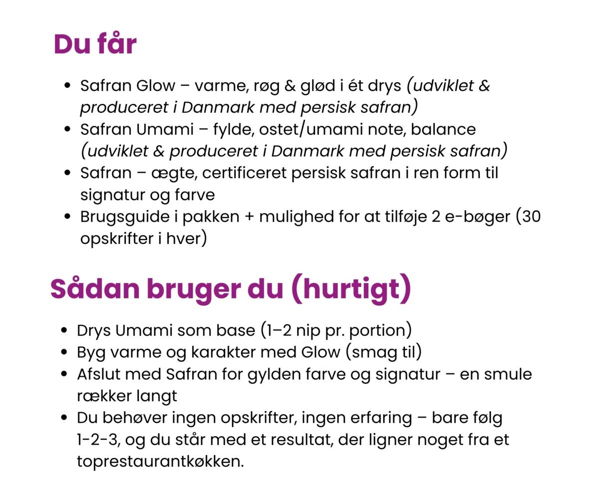 Golden Safran Trio - 2g safran inkluderet – Bild 6